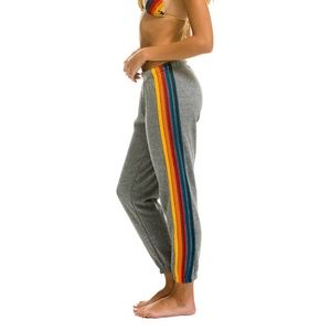 5 Stripe Swetapants- Heather Grey